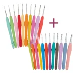 Set d'aiguilles à crochet soft grip complet - 22 pièces - 0.5 - 8.0 mm