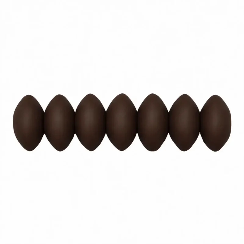 Cuentas de silicona - 12 mm - Ovalado - Chocolate