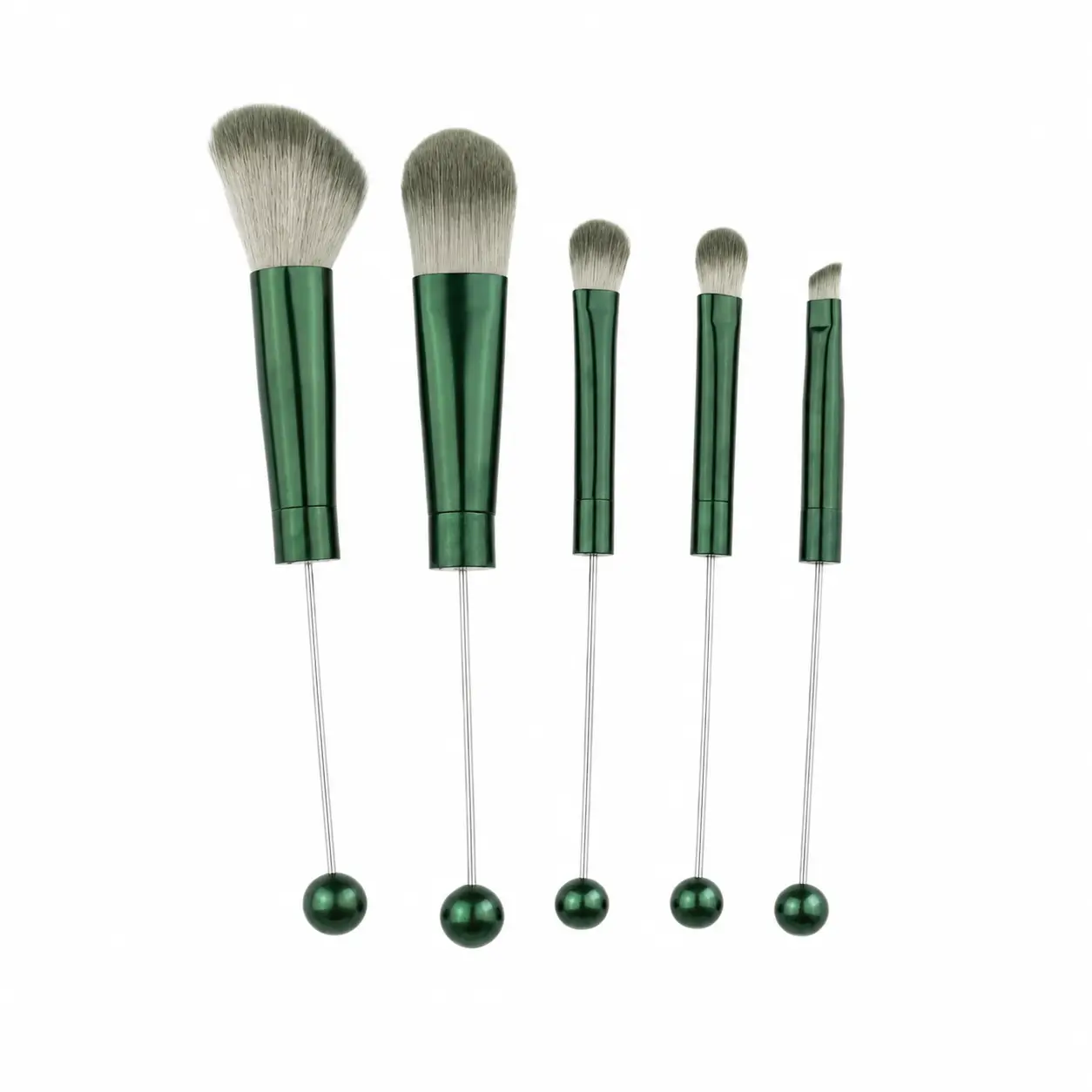 ChatGPT Image 20 sep 2026, 22_39_11 Make-up Bürste - Auffädelbar - Set mit 5 - Metallic Hunter - Afbeelding 1