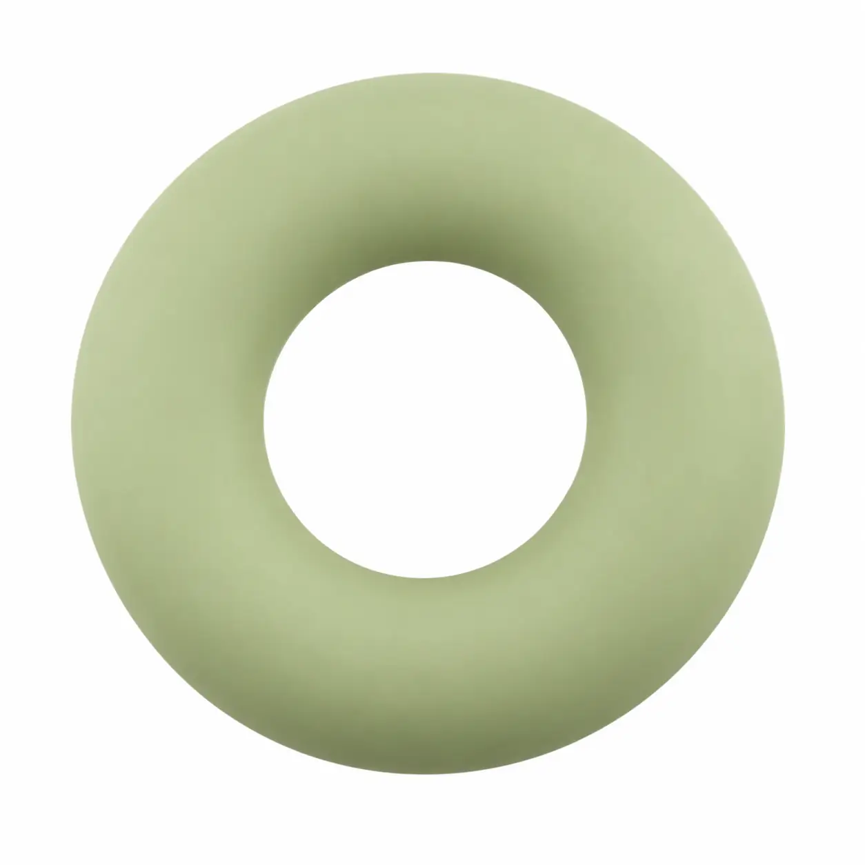 Minimalistische saliegroene torusring Siliconen Ring/Donut - 43 mm - Pistache - Afbeelding 1