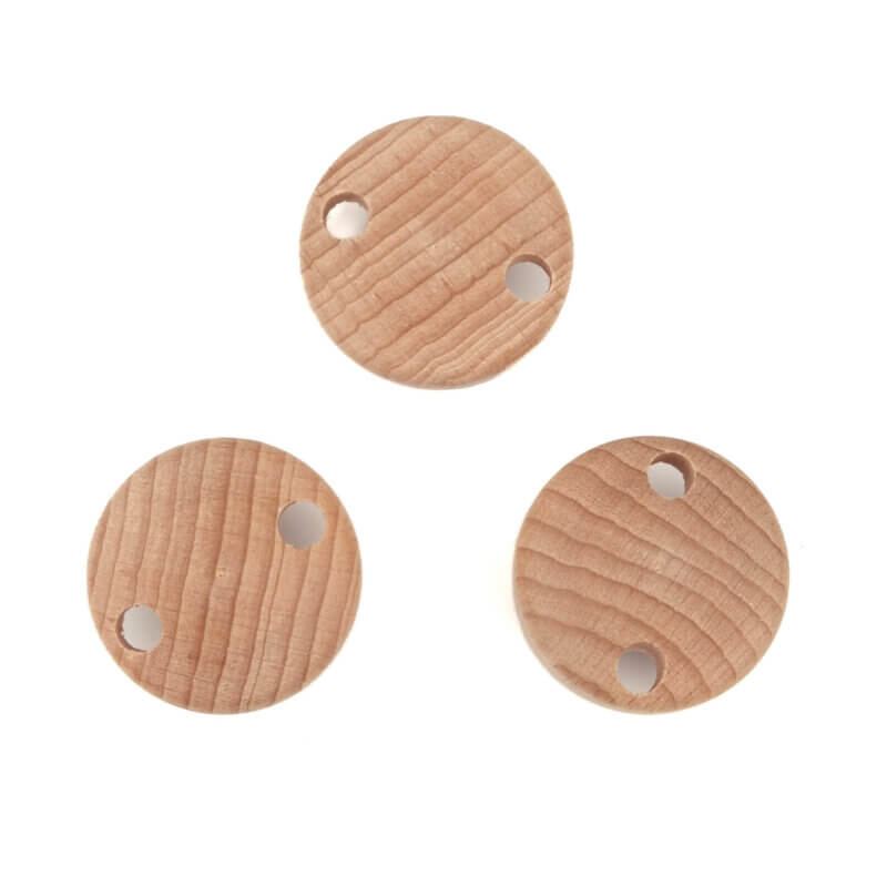 Schnullerclips Schnullerclip Buchenholz - 30mm - mit 2 Löchern - EN12586