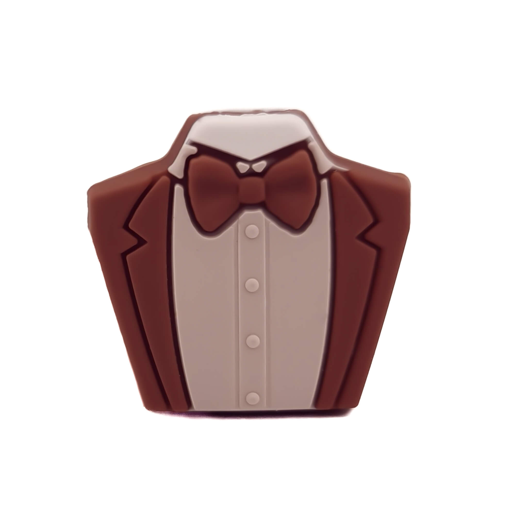 20231030_011859 Siliconen kralen - Gelukspoppetje - Mannen Pak/Kostuum - Astilbe/Kastanje/Taupe - Afbeelding 1