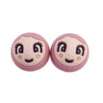 Siliconen kralen - 20 mm - Gezichtje / Gelukspoppetje - Meisje/Vrouw Astilbe/Framboos