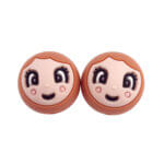 Silikonperlen - 20 mm - Gesicht/Glückspuppe - Mädchen/Frau Astilbe/Terracotta