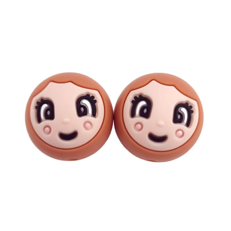 Decoendiy Lot De 10 Perles Plates En Forme De Tigre De Dessin Animé