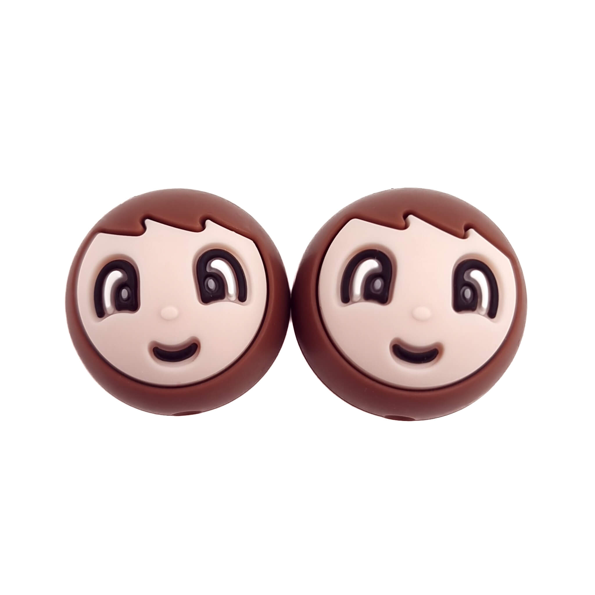 20231030_015902 Siliconen kralen - 20 mm - Gezichtje / Gelukspoppetje - Man/Jongen - Astilbe/Kastanje - Afbeelding 1