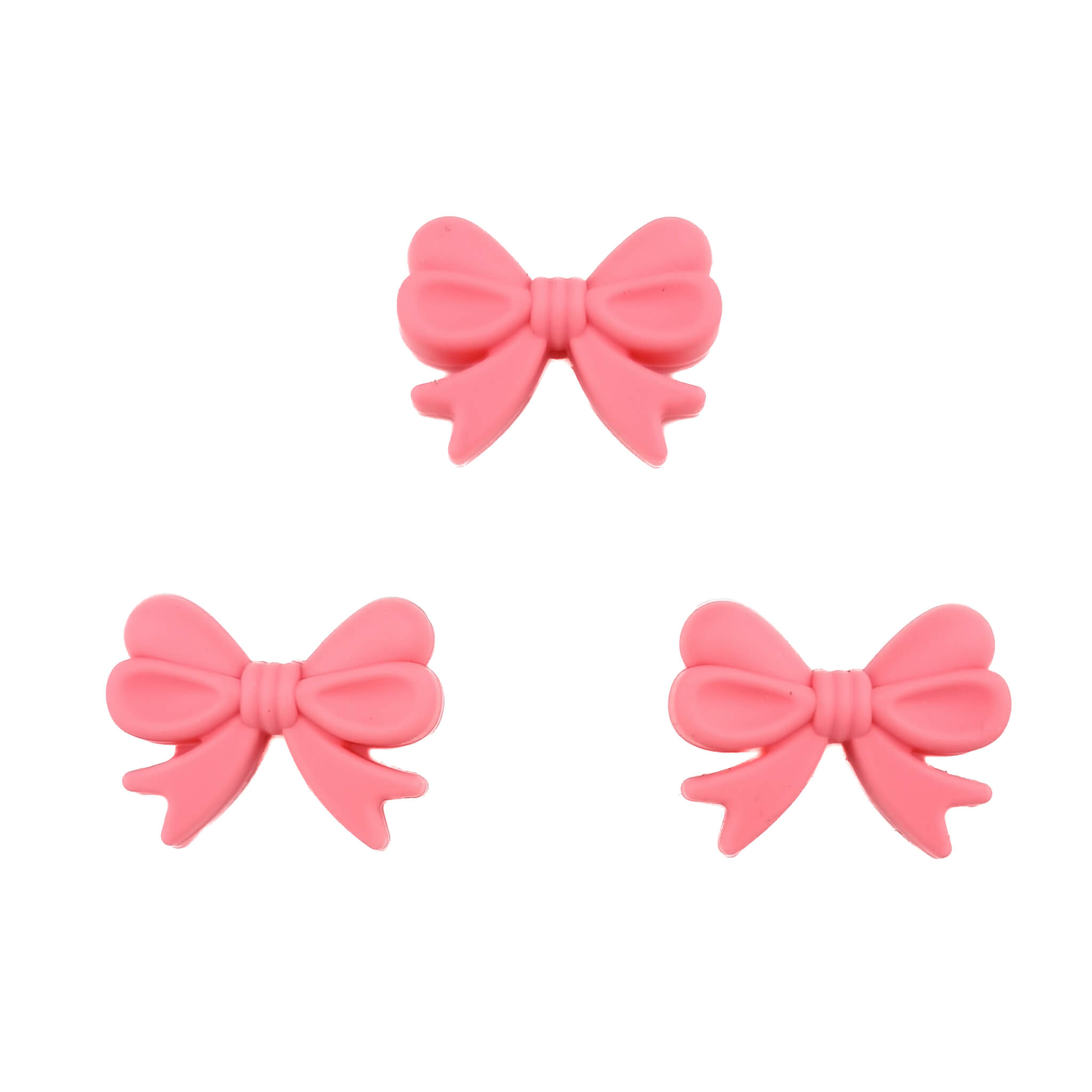 20231102_015832 Silikonperlen - Schleife - Vertikale Gewindebohrung - Puderrosa – Bild 1