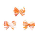 Silikonperlen - Schleife - Vertikales Fädelloch - Paradiesvogel-Druck