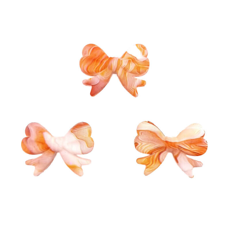 Silikonperlen - Schleife - Vertikales Fädelloch - Paradiesvogel-Druck