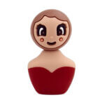 Perles en silicone - Poupée porte-bonheur - Corps - Bois/Rouge vin – Image 2