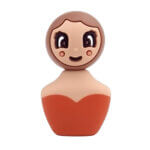 Siliconen kralen - Gelukspoppetje - Lijfje - Wood/Henna - Afbeelding 2