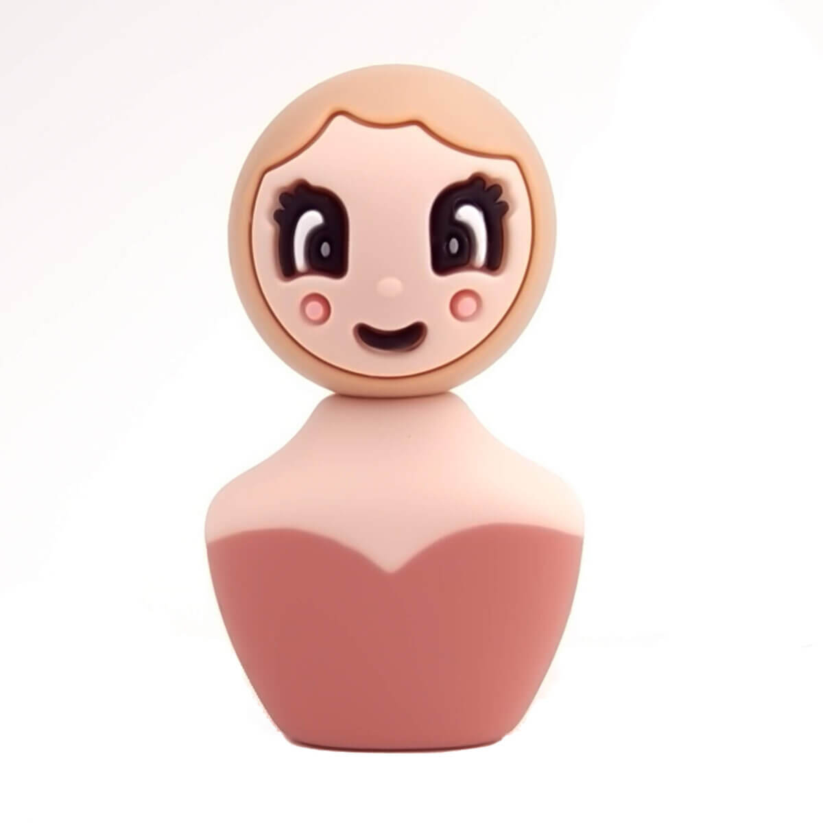 Siliconen kralen - Gelukspoppetje - Lijfje - Astilbe/Rosewood - Afbeelding 2