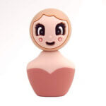 Siliconen kralen - Gelukspoppetje - Lijfje - Astilbe/Rosewood - Afbeelding 2