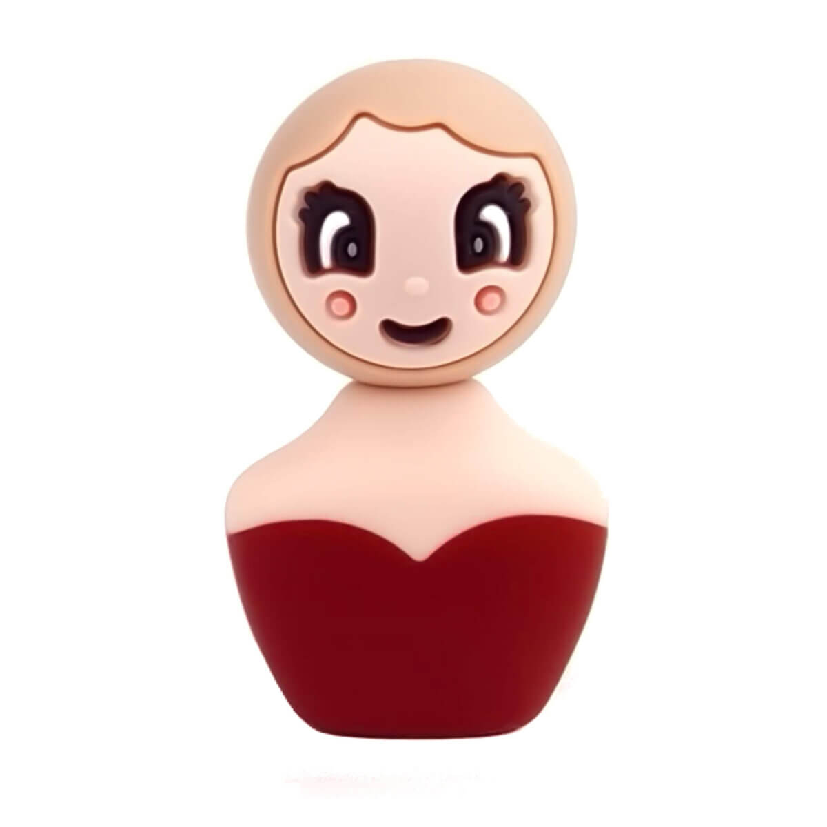 Silikonperlen - Glückspuppe - Körper - Astilbe/Weinrot – Bild 2