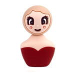 Silikonperlen - Glückspuppe - Körper - Astilbe/Weinrot – Bild 2