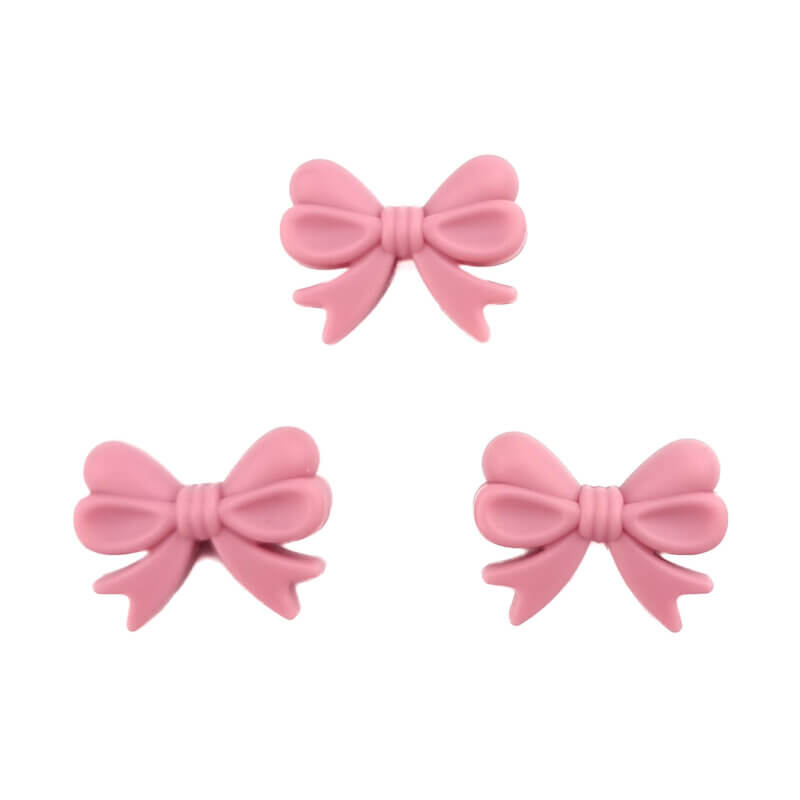 Silikonperlen - Schleife - Vertikale Gewindebohrung - Himbeere