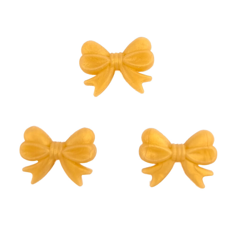 Silikonperlen - Schleife - Vertikale Gewindebohrung - Metallic Gold