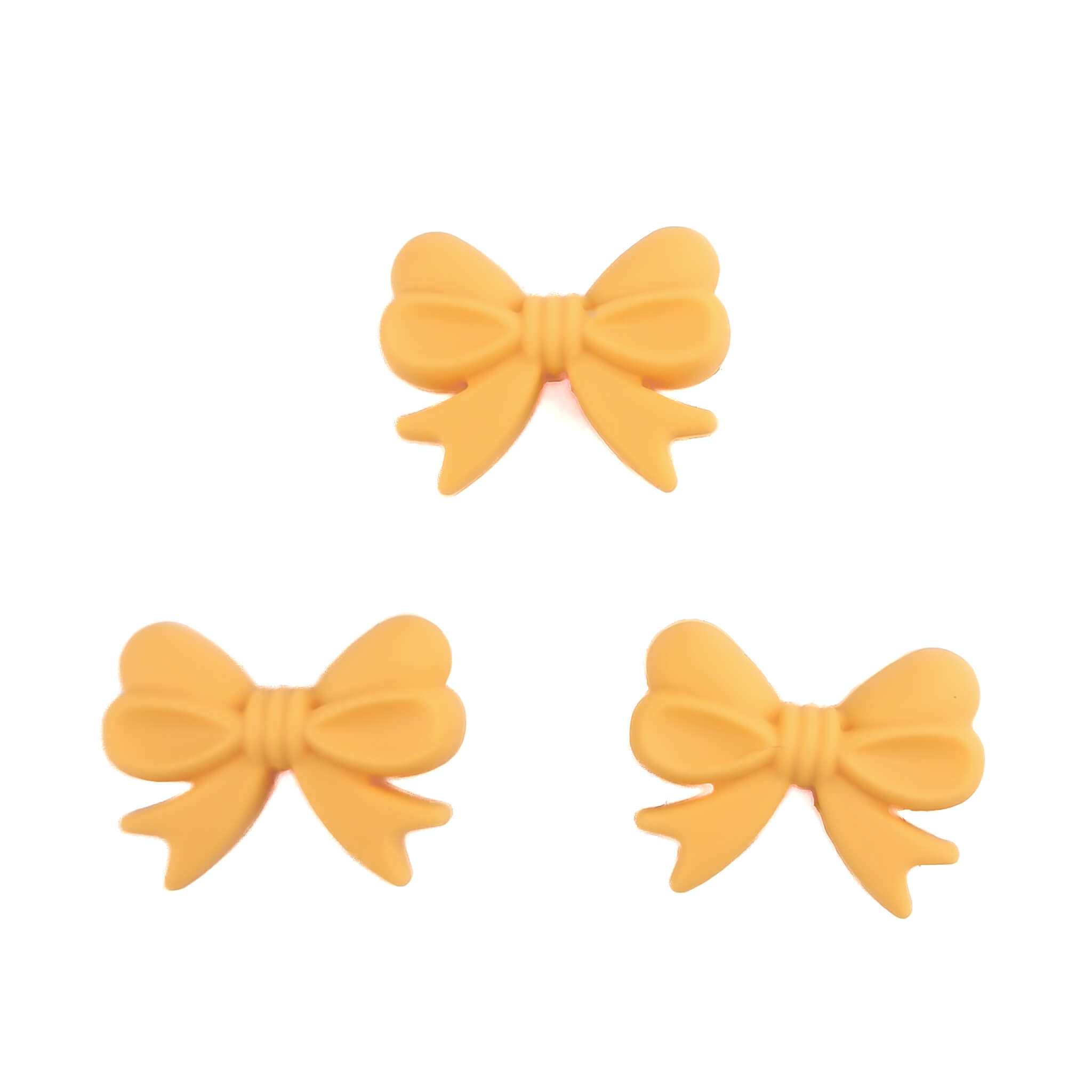 20231102_023702 Silikonperlen - Schleife - Vertikale Gewindebohrung - Sonnengelb – Bild 1