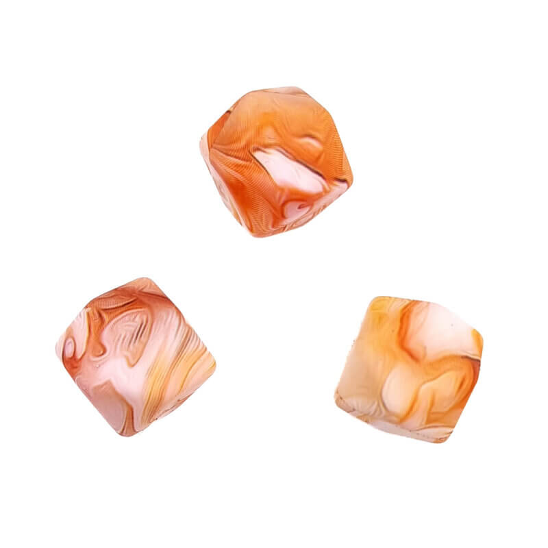 Siliconen kralen - 14 mm - Hexagon - Birds of Paradise Print