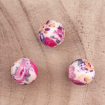 Siliconen kralen 20 mm - Rond - Flower Festival Print