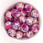 Siliconen kralen 20 mm - Rond - Flower Festival Print - Afbeelding 2