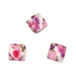 Silikonperlen - 14 mm - Sechseck - Sommerblumenstrauß Druck – Bild 3