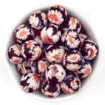 Siliconen kralen 16 mm - Rond - Daisy on Black Print - Afbeelding 2