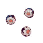 Siliconen kralen 16 mm - Rond - Daisy on Black Print