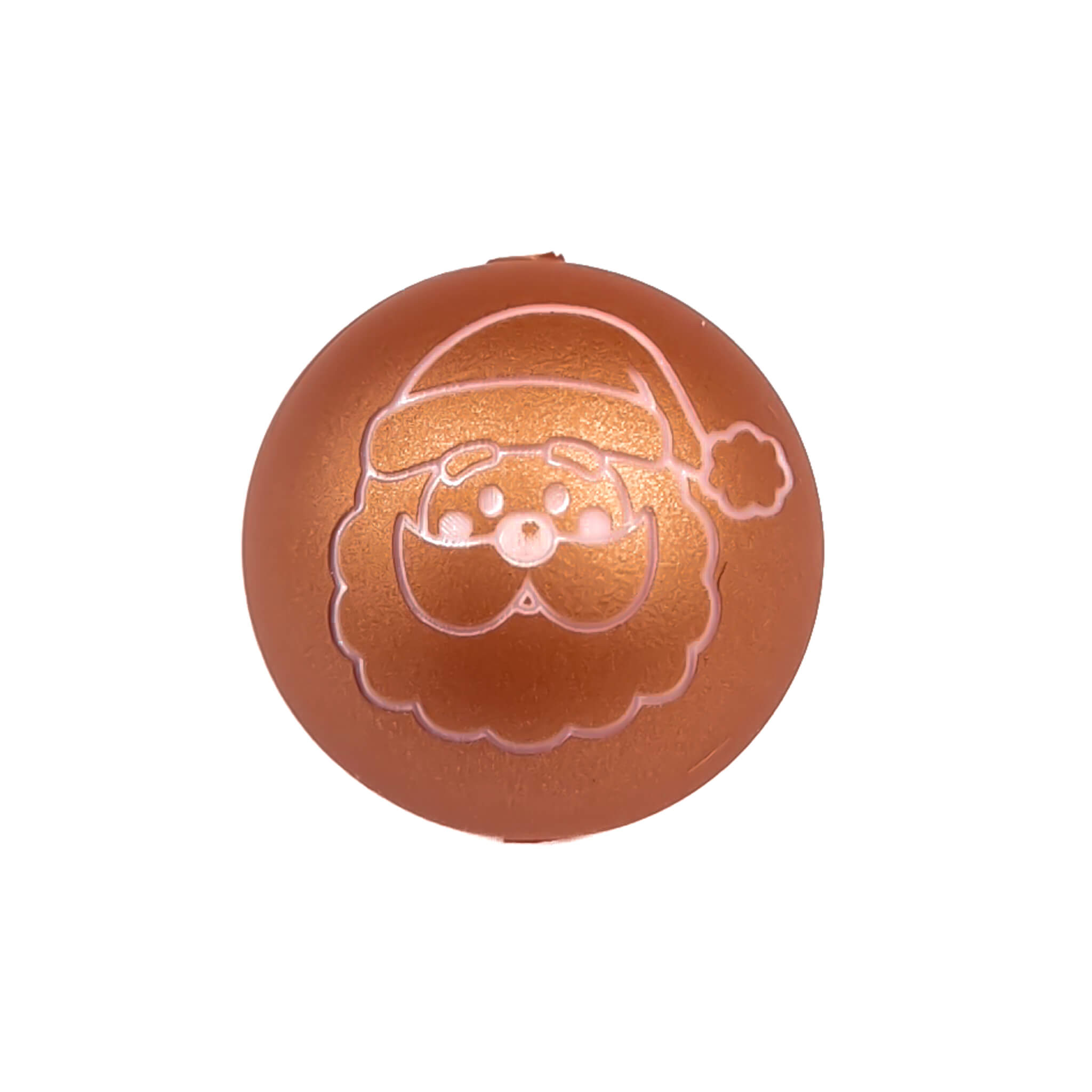 20231102_231206 Silicone Bead - Engraved - Santa Claus - Copper Nugget - Image 1