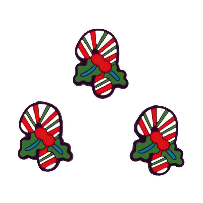 Siliconen Kraal - Candy Cane /zuurstok 1