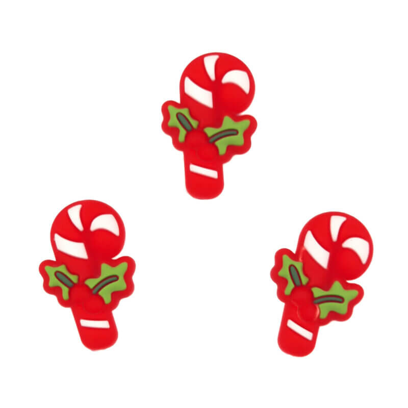 Siliconen Kraal - Candy Cane / Candy Cane / Zuurstok