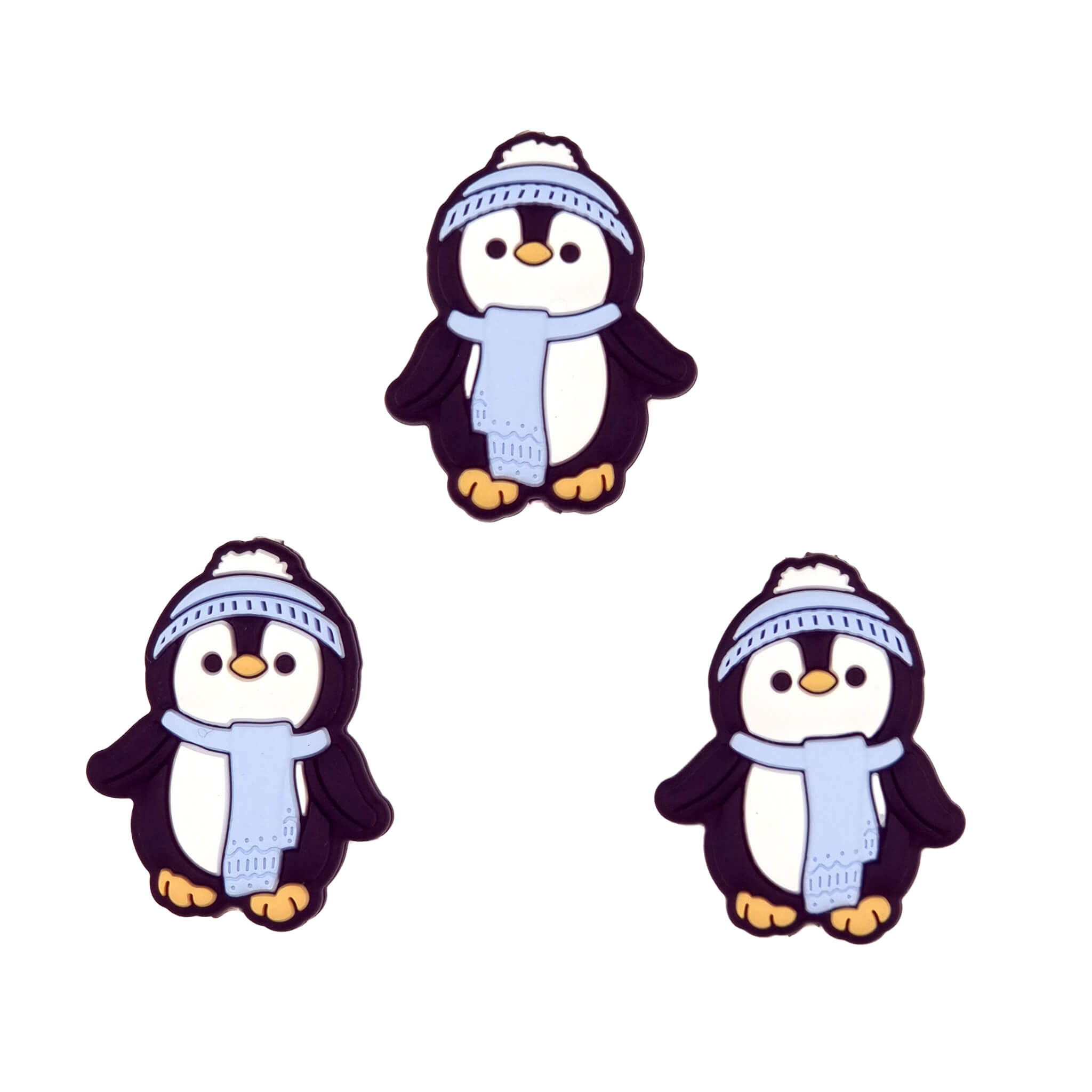 20231102_234711 Siliconen kralen - Pinguin Sjaal - Licht Poeder Blauw - Afbeelding 1