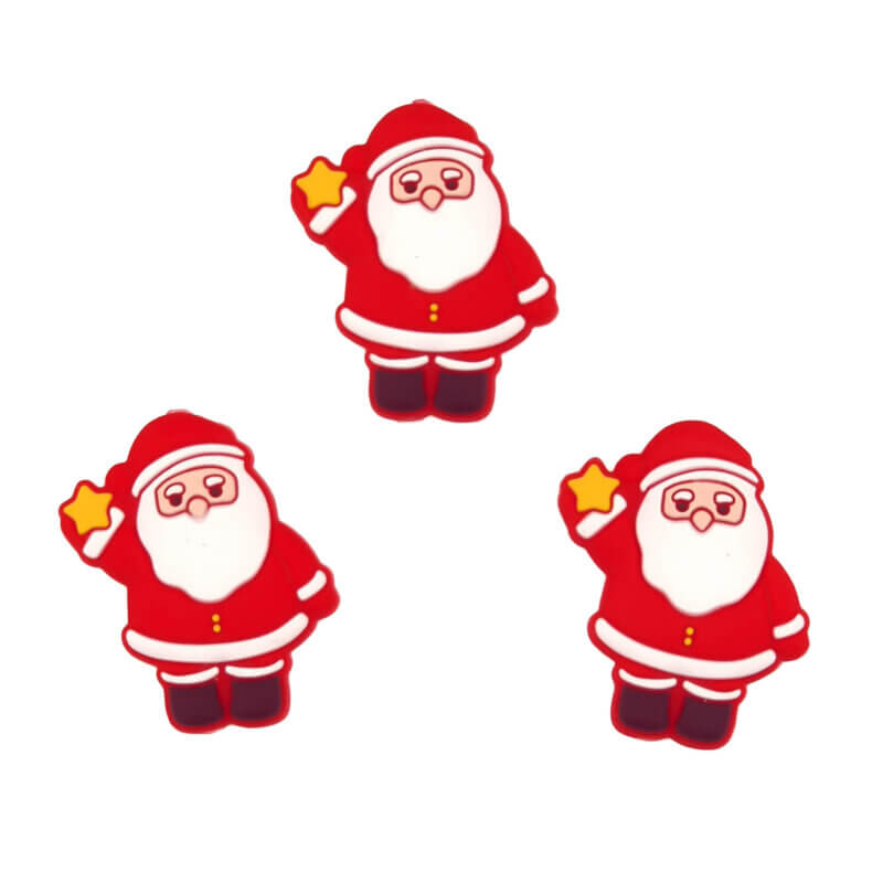 Siliconen Kraal - Kerstman Staand met ster