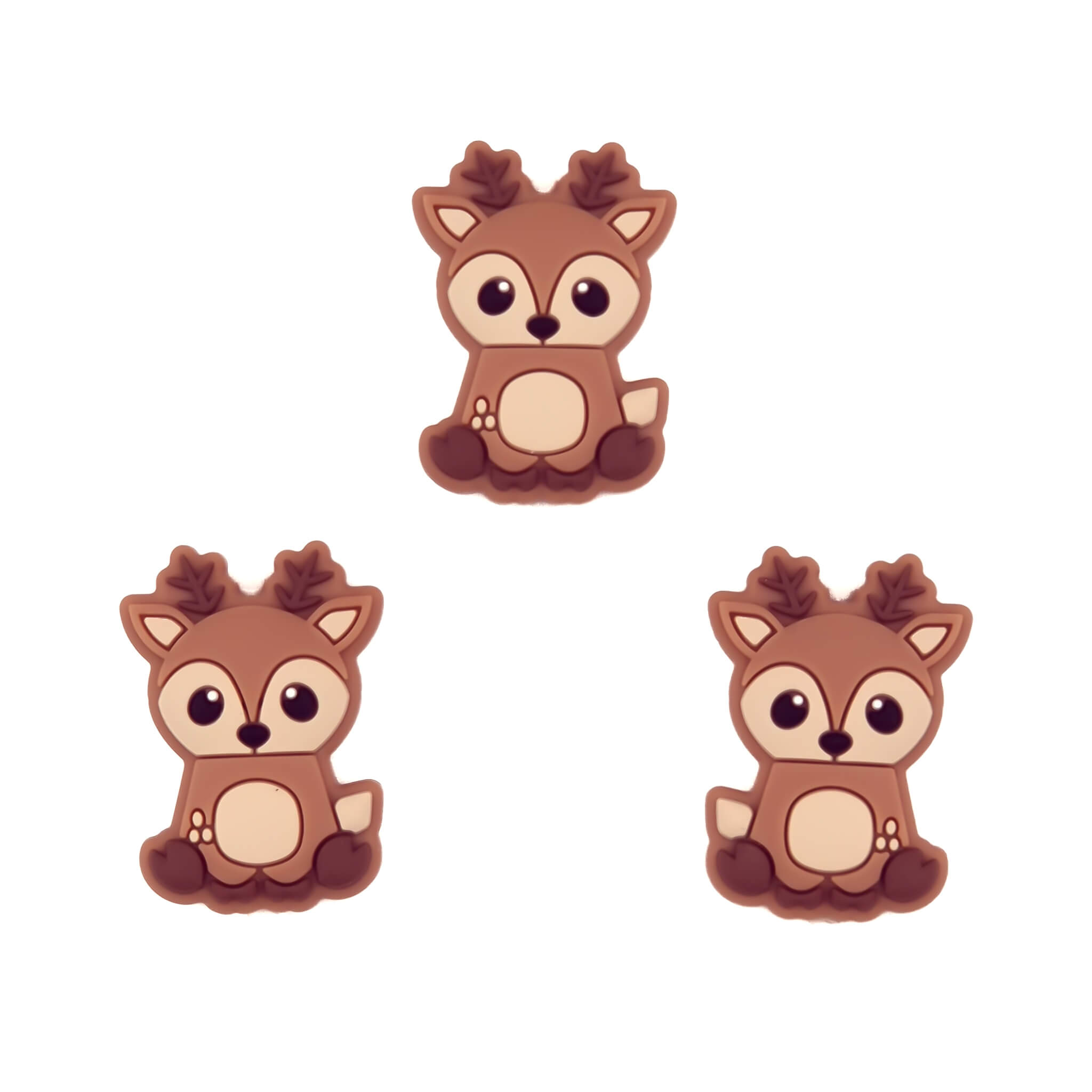 20231102_234902 Siliconen kralen - Hertje - Milk Chocolate - Afbeelding 1