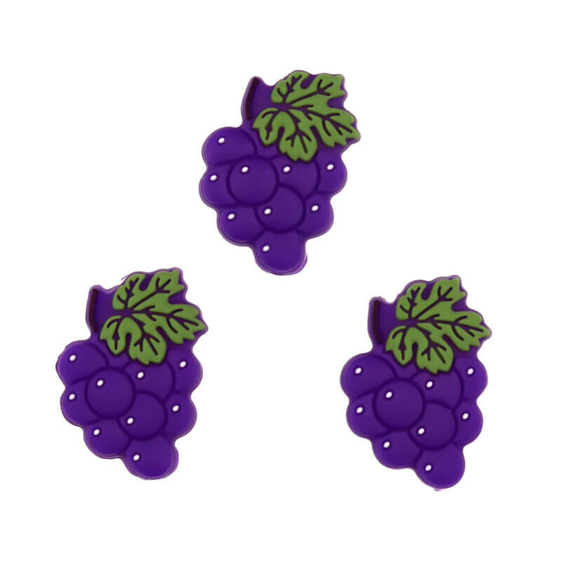Perle de silicone - Violet de raisin / Vin rouge