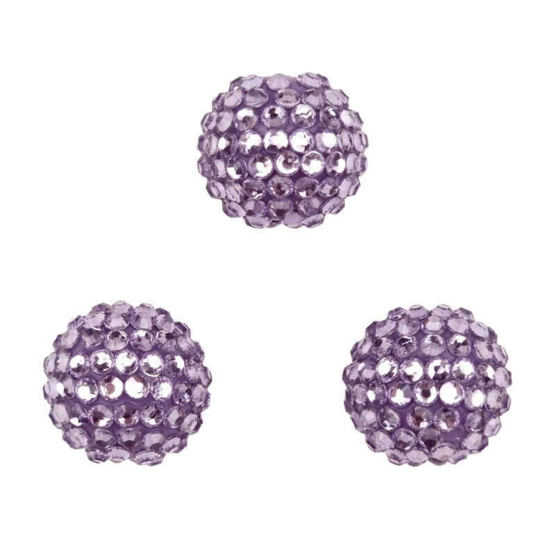 Acryl kralen met Steentjes - 20 mm - Violet