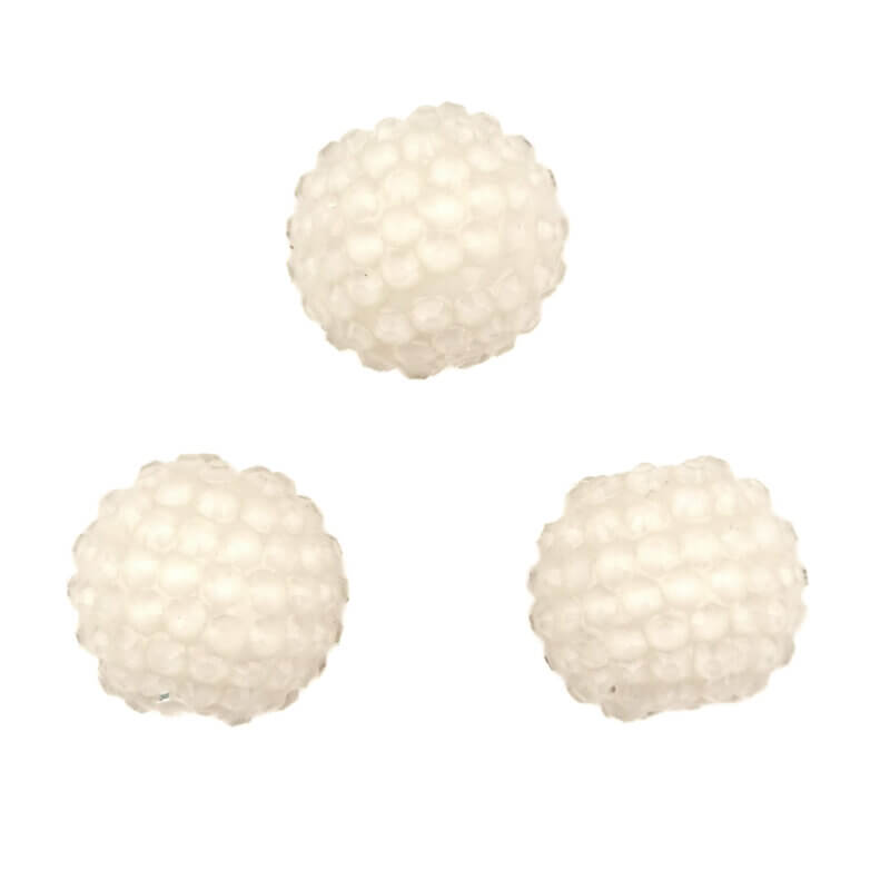 Acryl kralen met Steentjes - 20 mm - Kokos