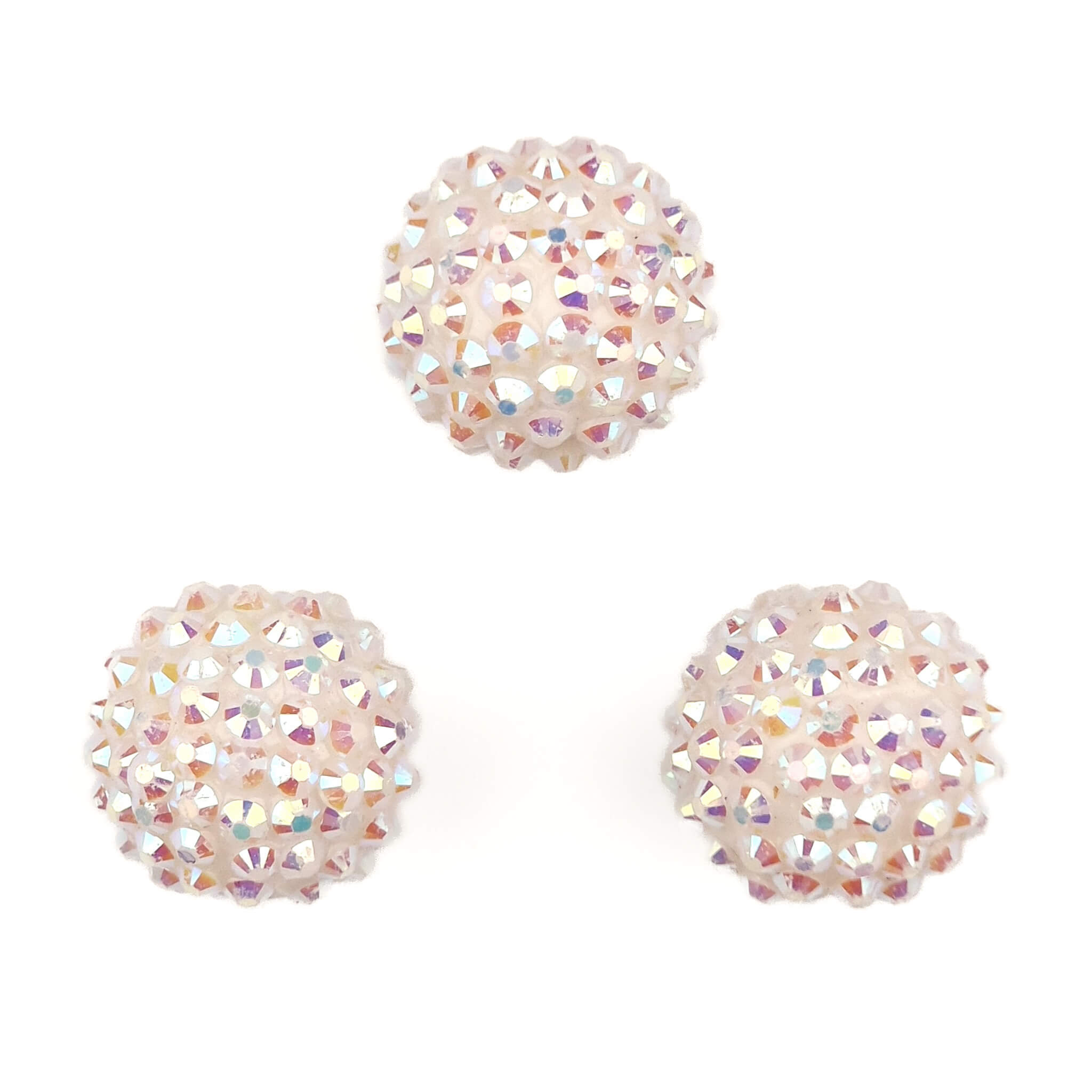 20231103_005312 Perles acryliques avec pierres - 20 mm - blanches – Image 1