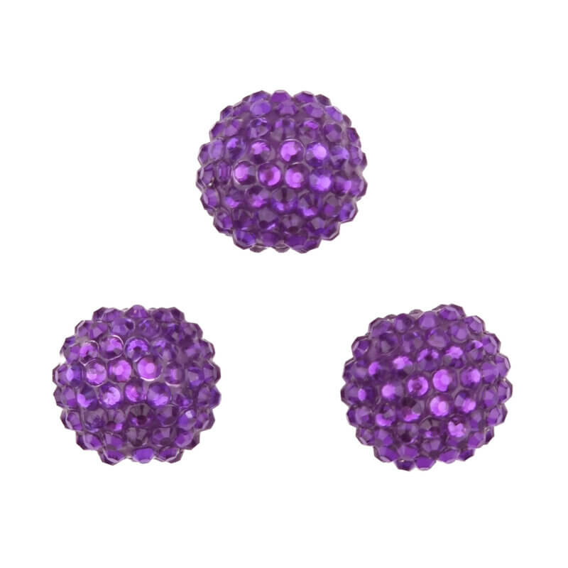 Acryl kralen met Steentjes - 20 mm - Wicked Paars