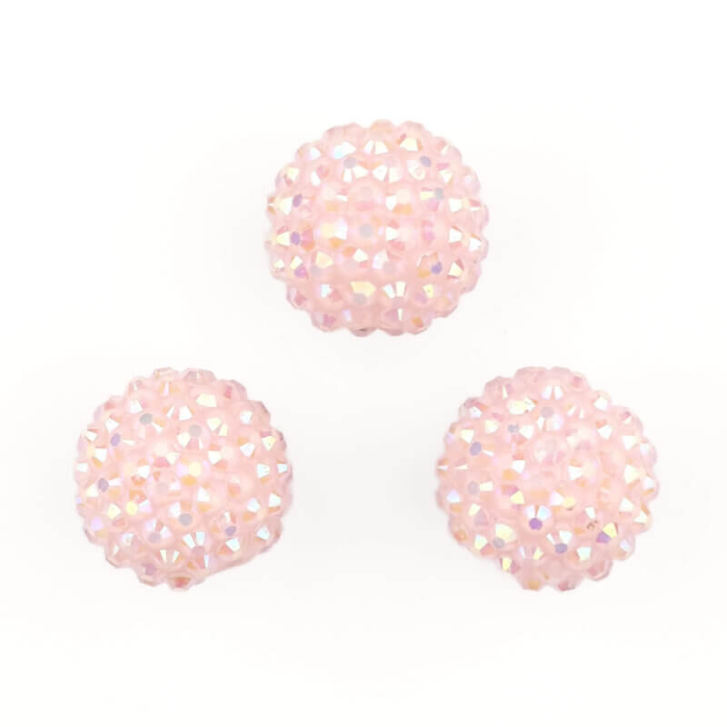 Perles acryliques avec pierres - 20 mm - Astilbe