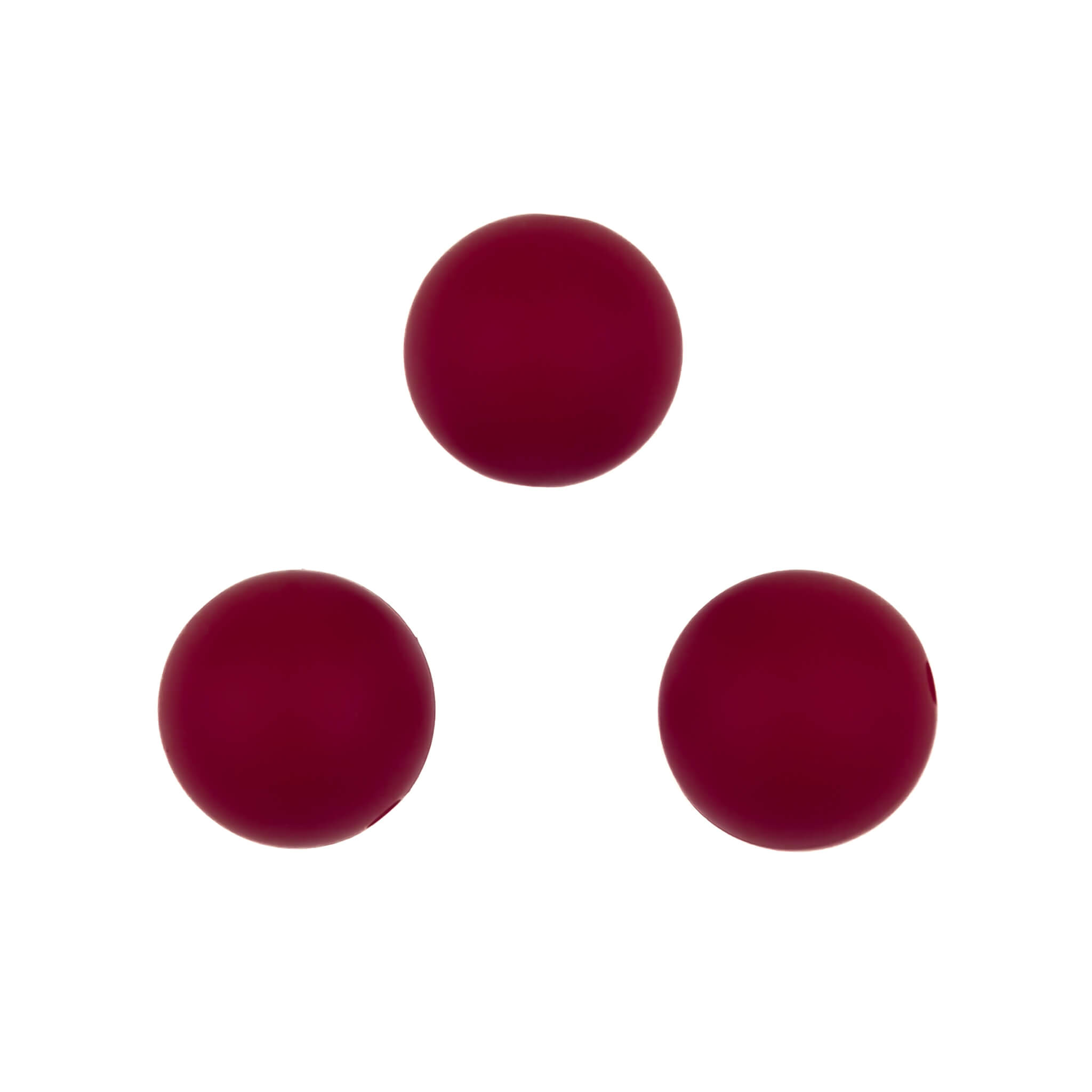 Wijn Rood Siliconen Kralen - Rond - 6 mm - Wijn Rood - Per 50 stuks - Afbeelding 1