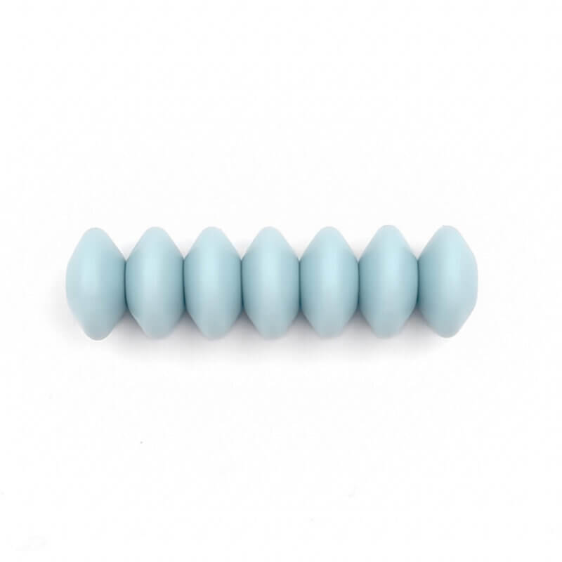 Siliconen kralen - Ovaal - 12 mm - Aqua Blauw