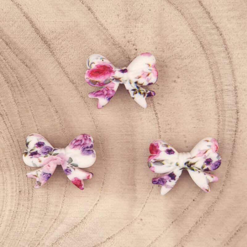 Silikonperlen - Schleife - Vertikale Bohrung - Sommerstrauß