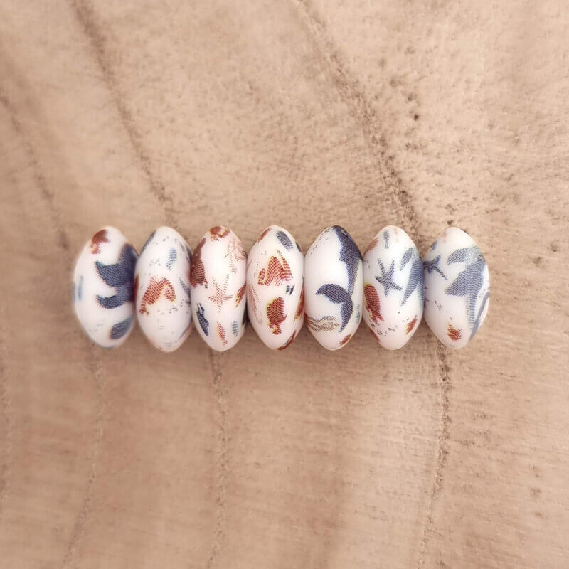 Silikonperlen - Oval - 12 mm - Unterwasserdruck