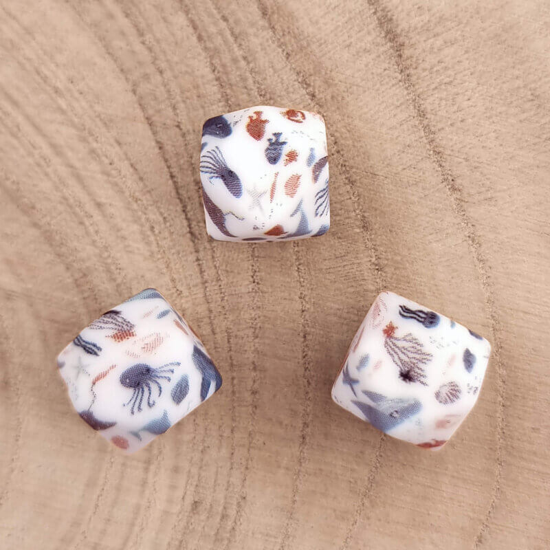 Silikonperlen - 14 mm - Sechseck - Unterwasserdruck