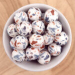 Siliconen kralen - Mini Abacus - 12 x 4 mm - Under Water Print - Afbeelding 2