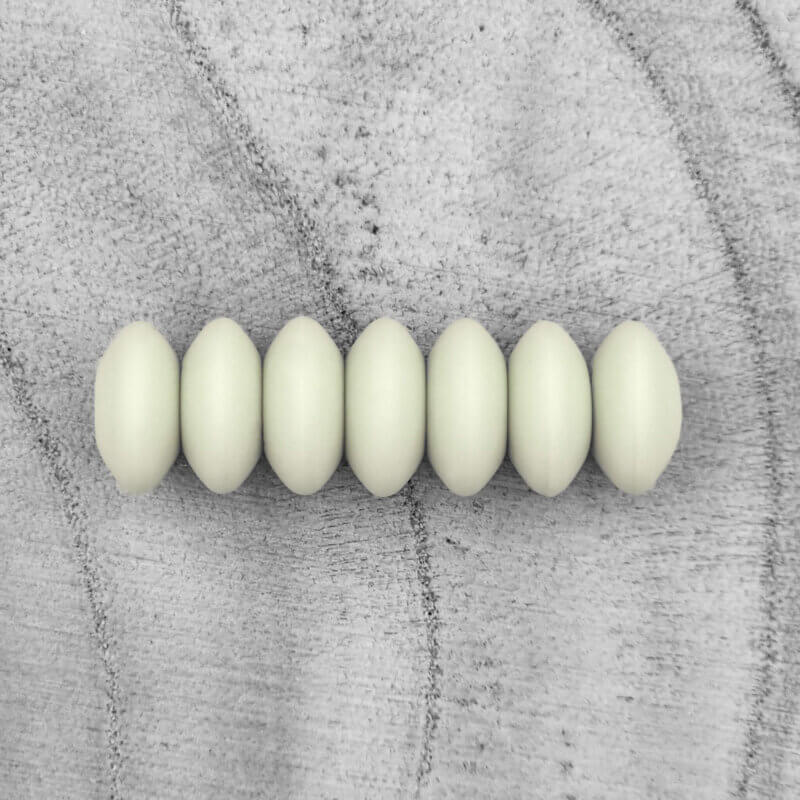 Siliconen kralen - Ovaal - 12 mm -Aloë