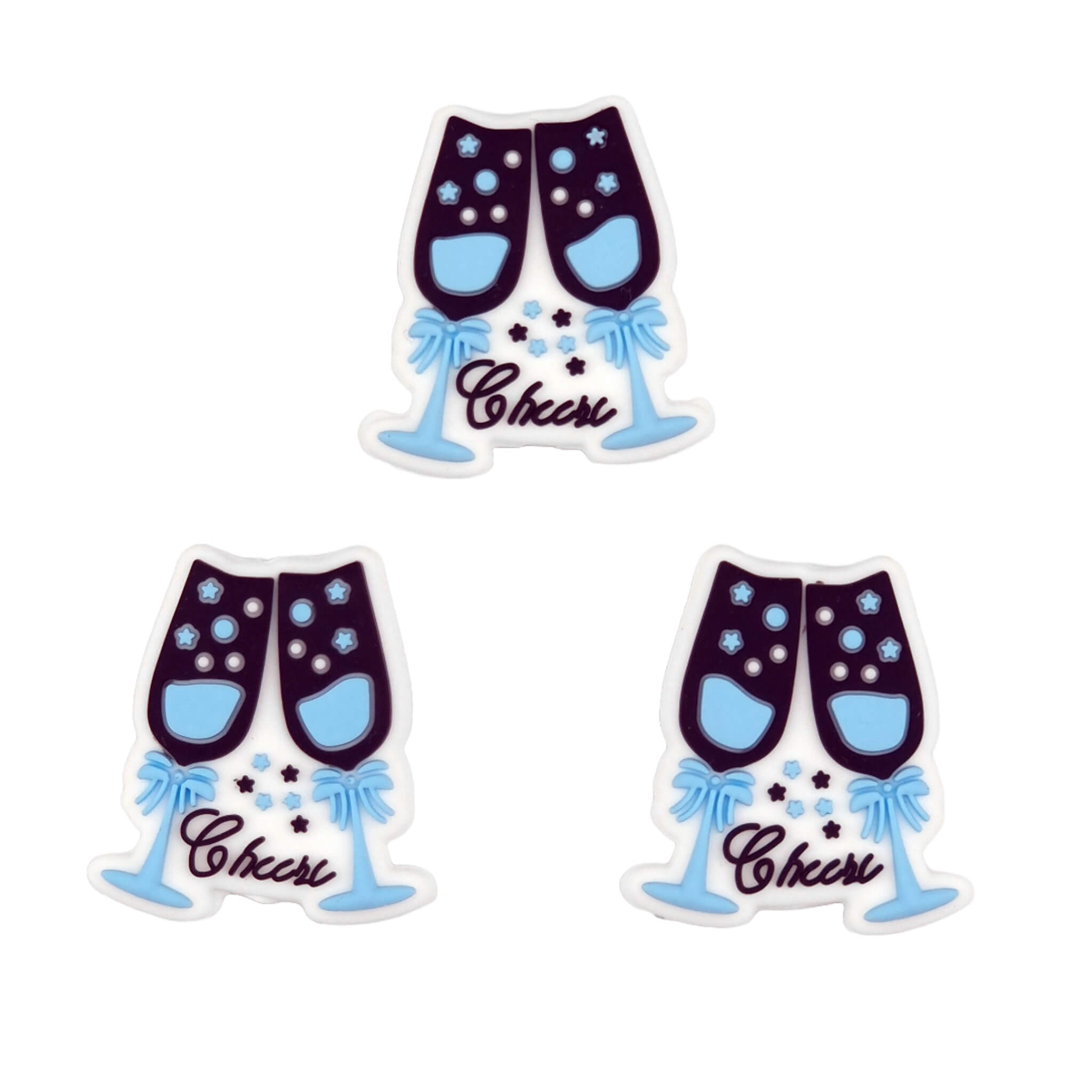 Sans titre (2) Perle de silicone - Cheers Glass / Cheers - Bleu poudré clair – Image 1