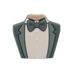 Silikonperlen - Lucky doll - Herrenanzug/Kostüm - Dunkel Thymian/Salzgrün/Holz