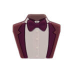 Silikonperlen - Lucky doll - Herrenanzug/Kostüm - Brownie/Berry/Burgundy